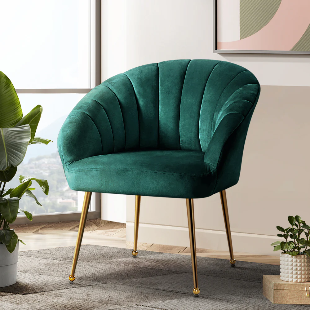 Armchair Velvet Green Eloise - Image 7