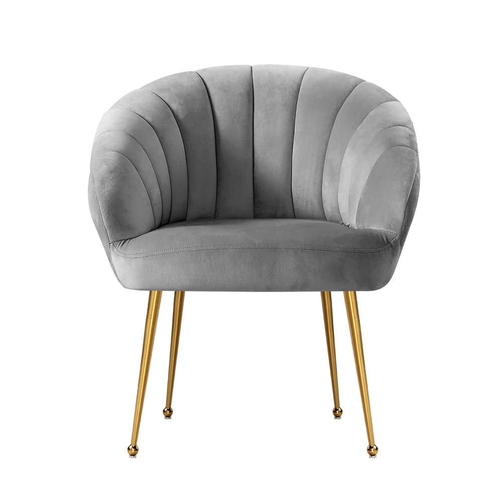 Armchair Velvet Grey Eloise - Image 3