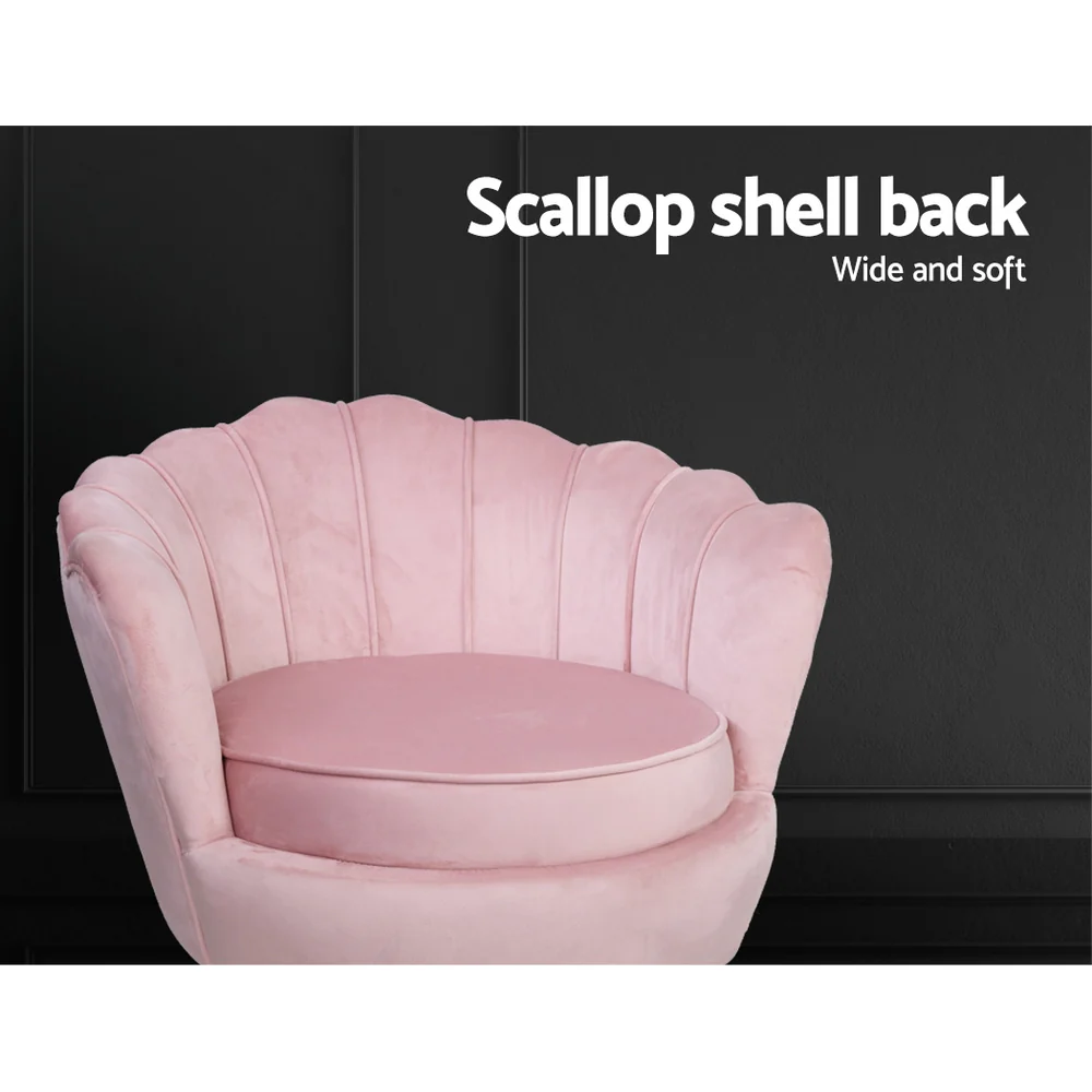 Armchair Velvet Pink Callista - Image 6