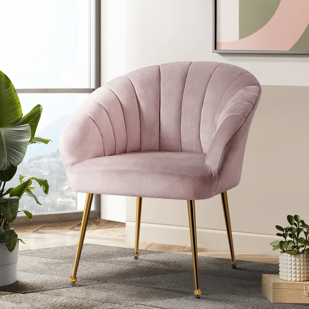 Armchair Velvet Pink Eloise - Image 7
