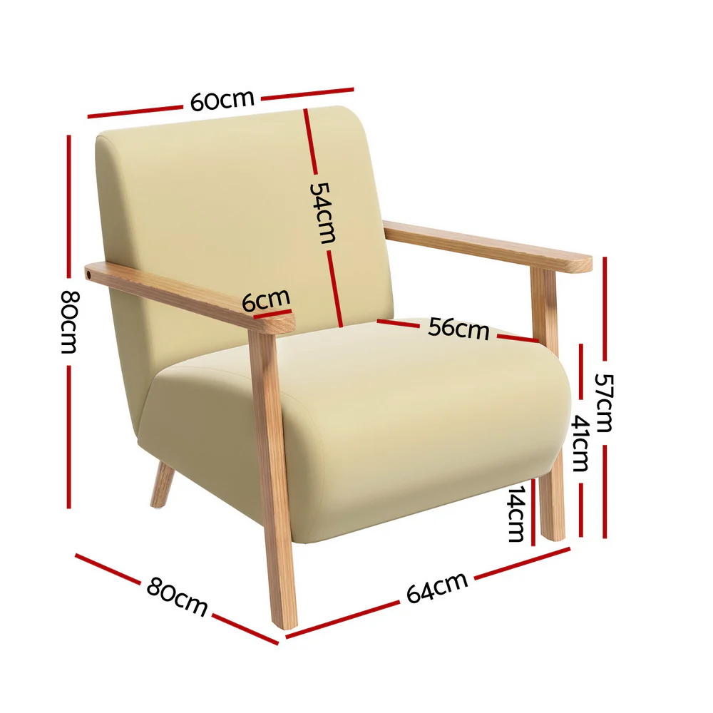 Armchair Velvet Yellow Olie - Image 2