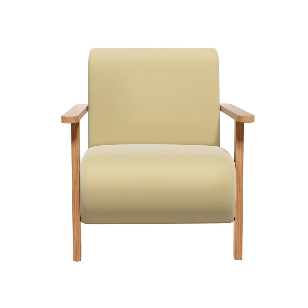 Armchair Velvet Yellow Olie - Image 3