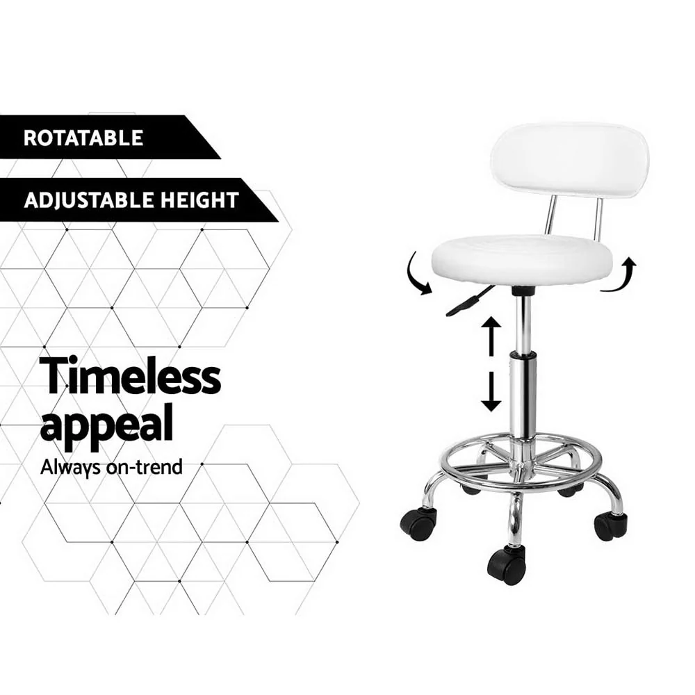 Salon Stool Swivel Barber Chair Backrest Hairdressing Hydraulic Height - Image 5
