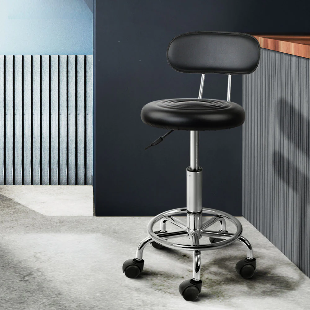 Salon Stool Swivel Chair Backrest Barber Hairdressing Hydraulic Height - Image 8