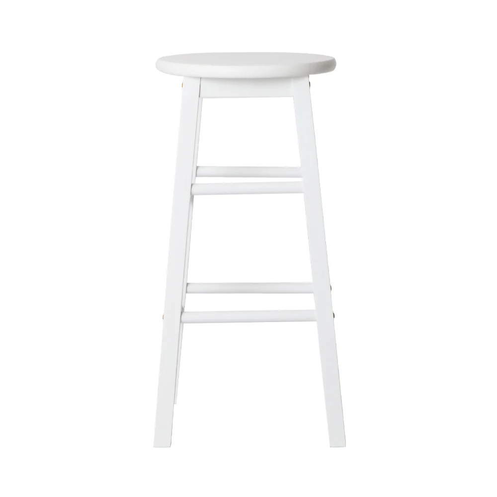 Set of 2 Callan Solid Wood Bar Stools - White - Image 3