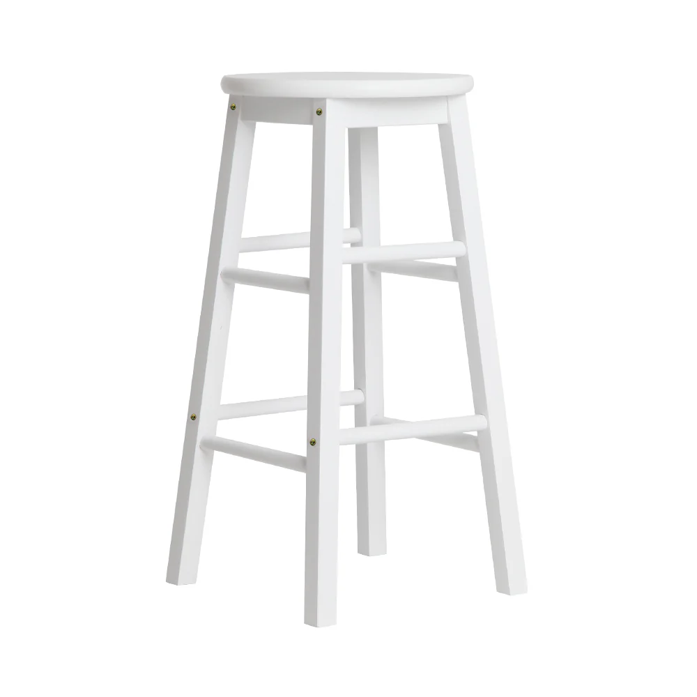 Set of 2 Callan Solid Wood Bar Stools - White - Image 4