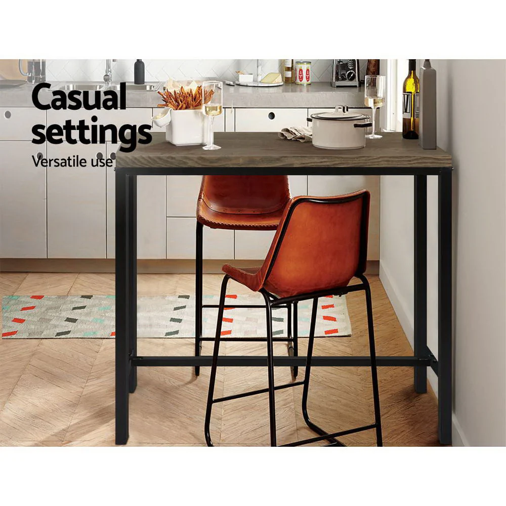 Vintage Industrial High Bar Table for Stool Kitchen Cafe Desk Dark Brown - Image 3