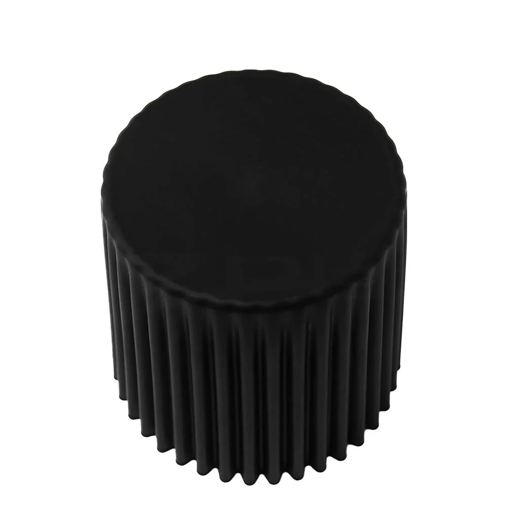 Set of 2 Cupcake Stool Plastic Stacking Bar Stools Dining Chairs Kitchen Black - Image 3