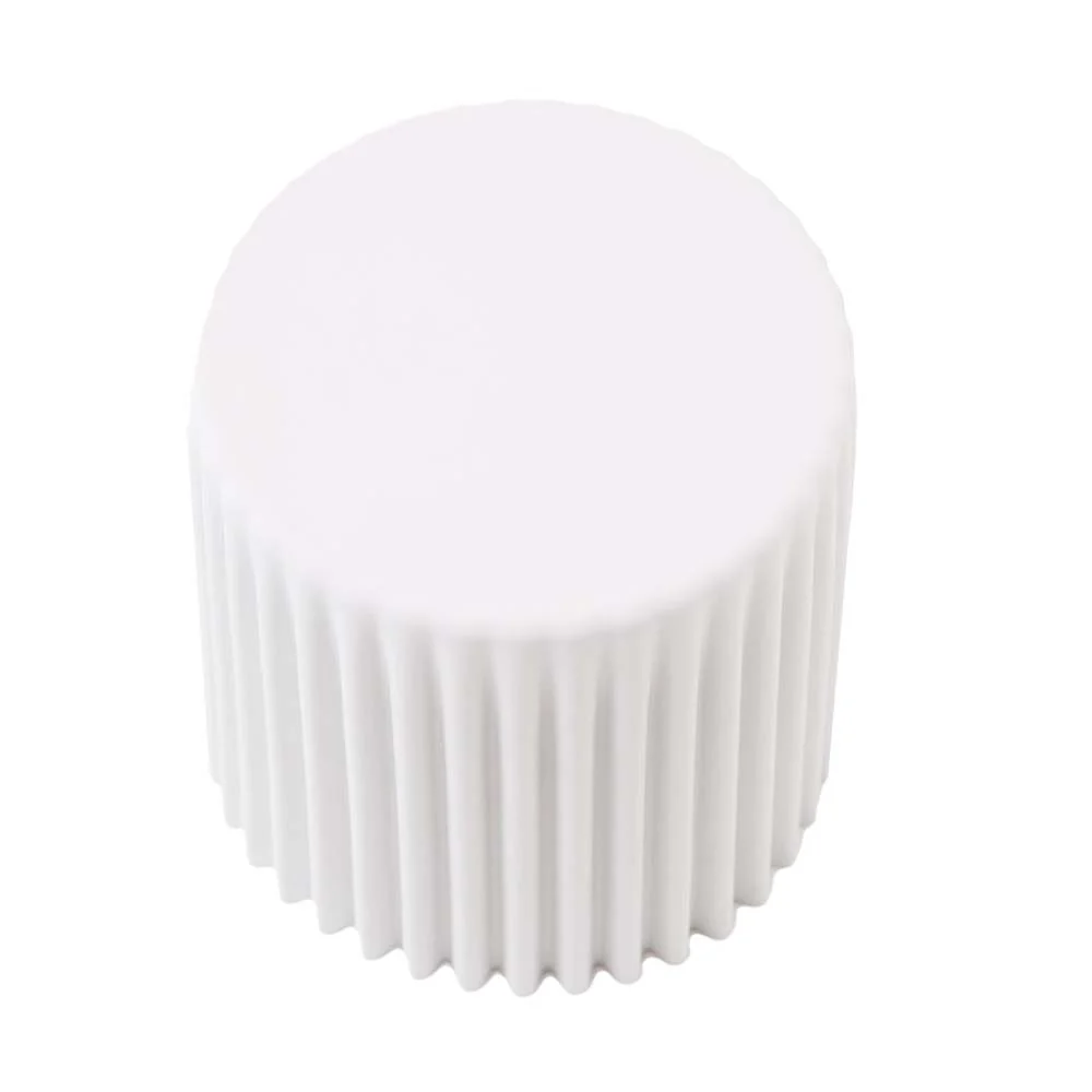 Set of 2 Cupcake Stool Plastic Stacking Bar Stools Dining Chairs Kitchen White - Image 3