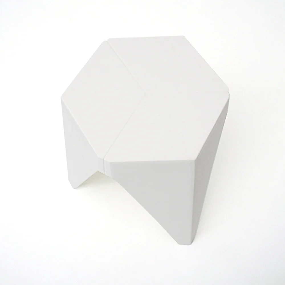 Set of 2 Puzzle Stool Plastic Stacking Bar Stools Dining Chairs Kitchen White - Image 3