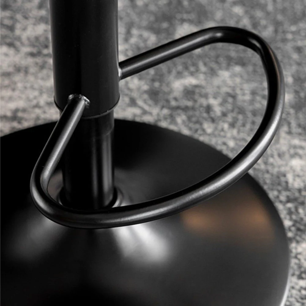 Set of 2 Bar Stools Swivel Gas Lift Counter Chairs x2 Black - Image 3