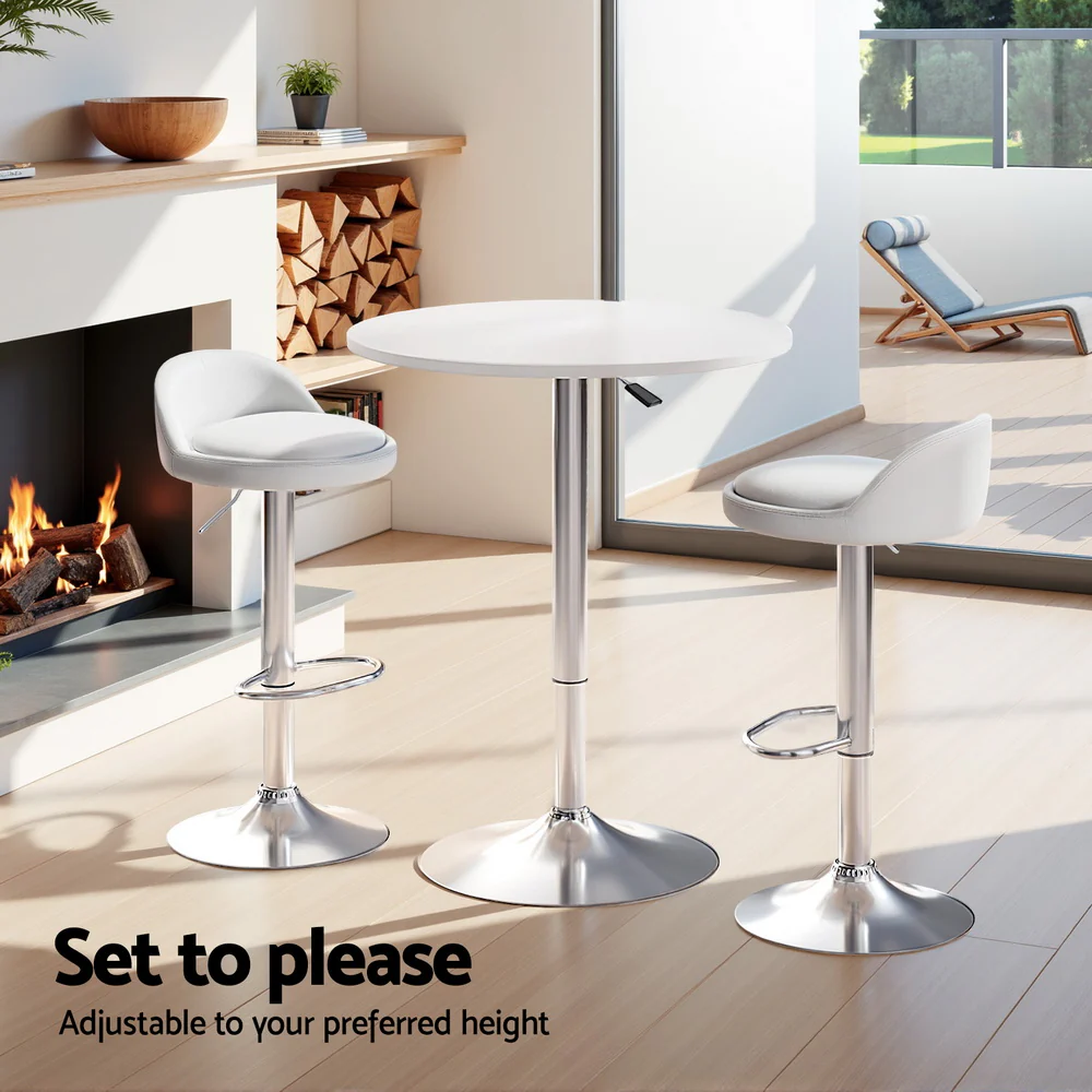 Bar Table and Stools Set Dining Desk Kitchen Chairs Cafe Pub - Image 5