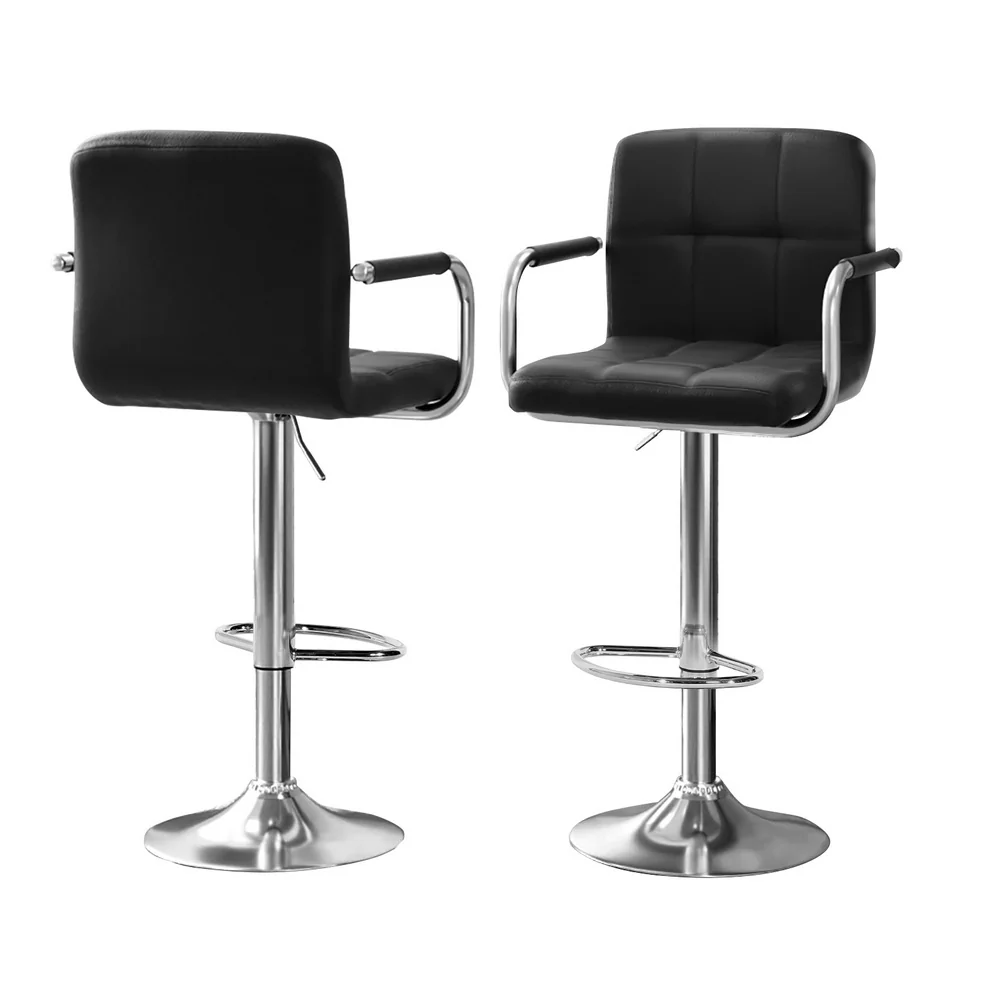 Bar Table and Stools Set Dining Desk Kitchen Chairs Cafe Pub - Image 3
