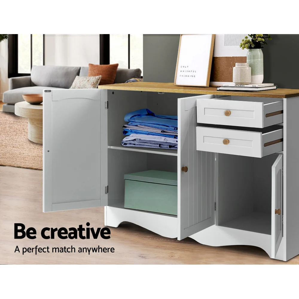 Buffet Sideboard 3 Doors - BERNE White - Image 6