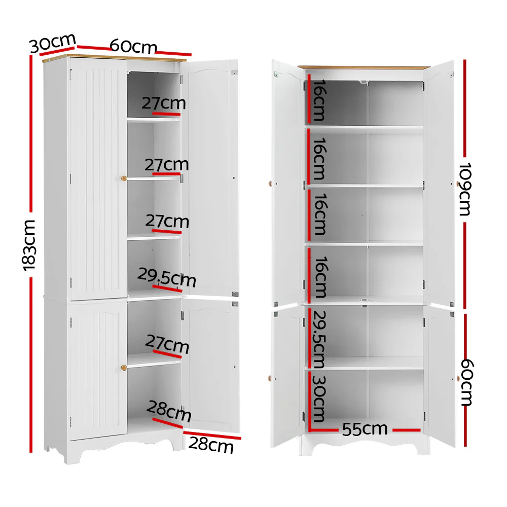 Buffet Sideboard 4 Doors - BERNE White - Image 3