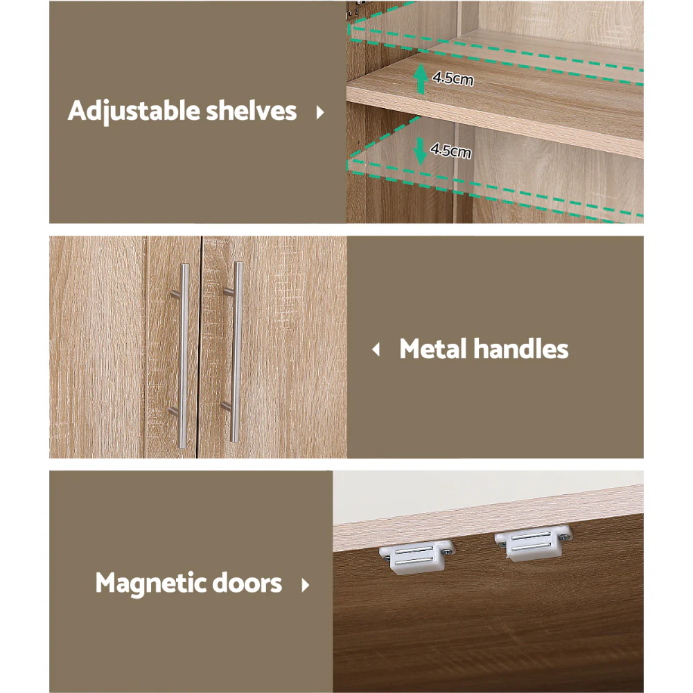 Buffet Sideboard Cupboard Cabinet Pantry Organiser Adjustable Shelves - Image 8