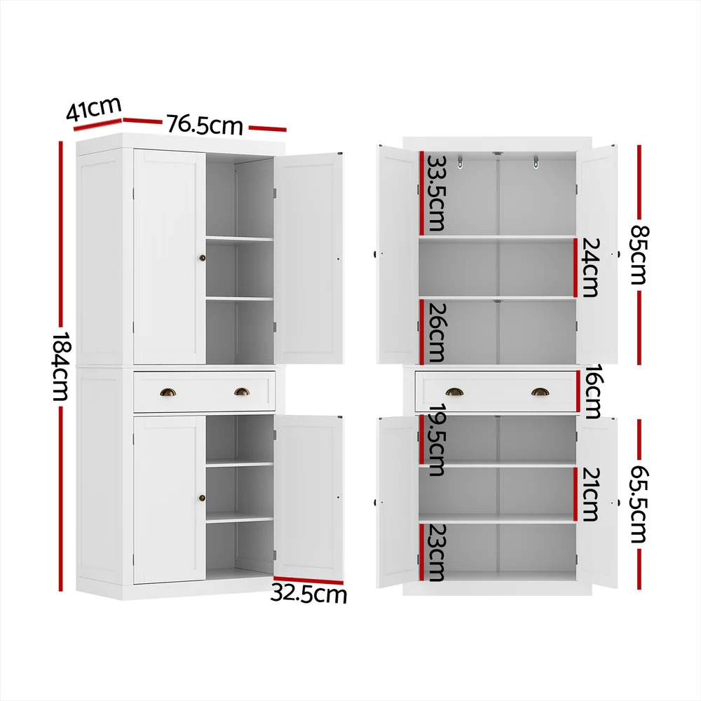 Buffet Sideboard Cupboard Cabinet White - Image 3