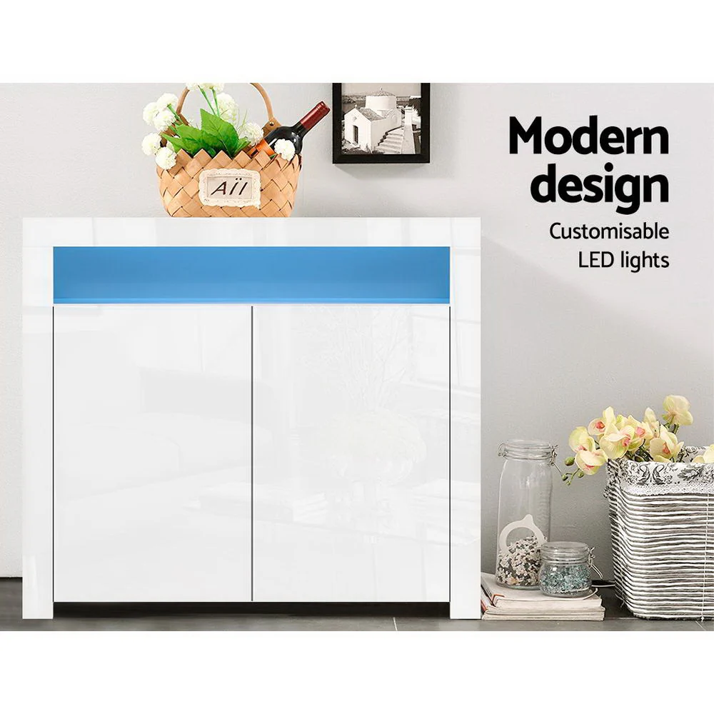 Buffet Sideboard LED - ARNO White - Image 4