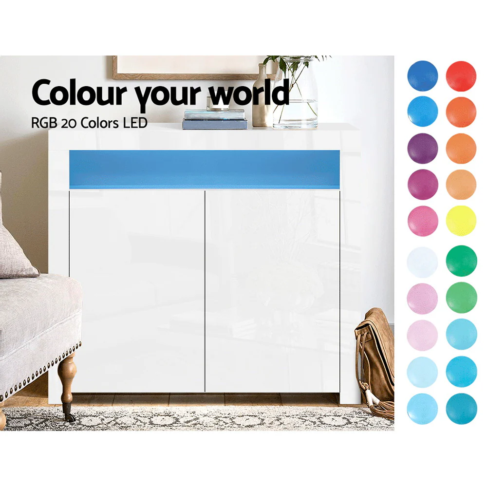 Buffet Sideboard LED - ARNO White - Image 5