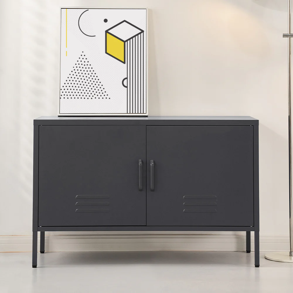 Buffet Sideboard Metal Cabinet - BASE Charcoal