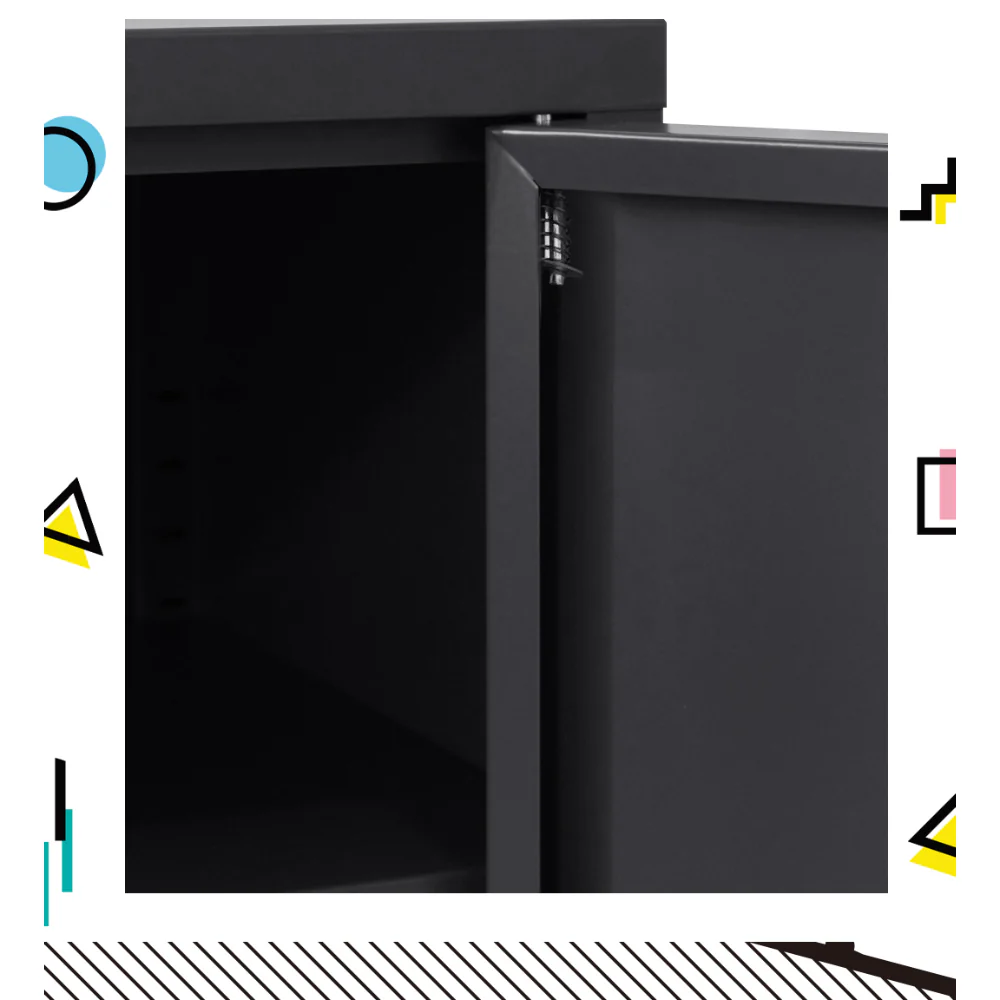 Buffet Sideboard Metal Cabinet - BASE Charcoal - Image 7