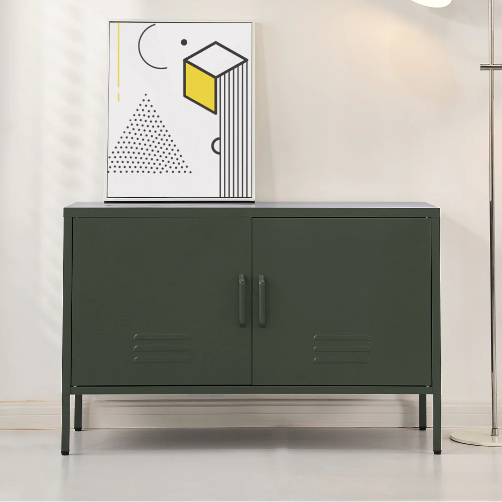 Buffet Sideboard Metal Cabinet - BASE Green