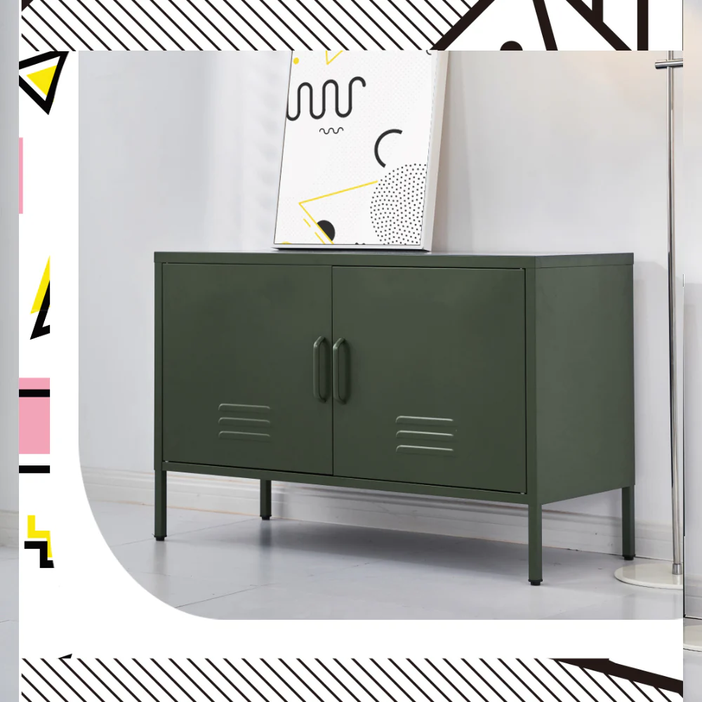 Buffet Sideboard Metal Cabinet - BASE Green - Image 7