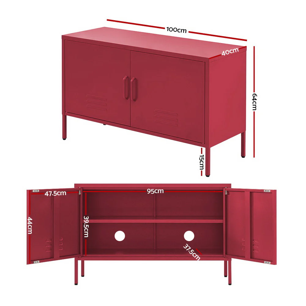 Buffet Sideboard Metal Cabinet - BASE Pink - Image 4