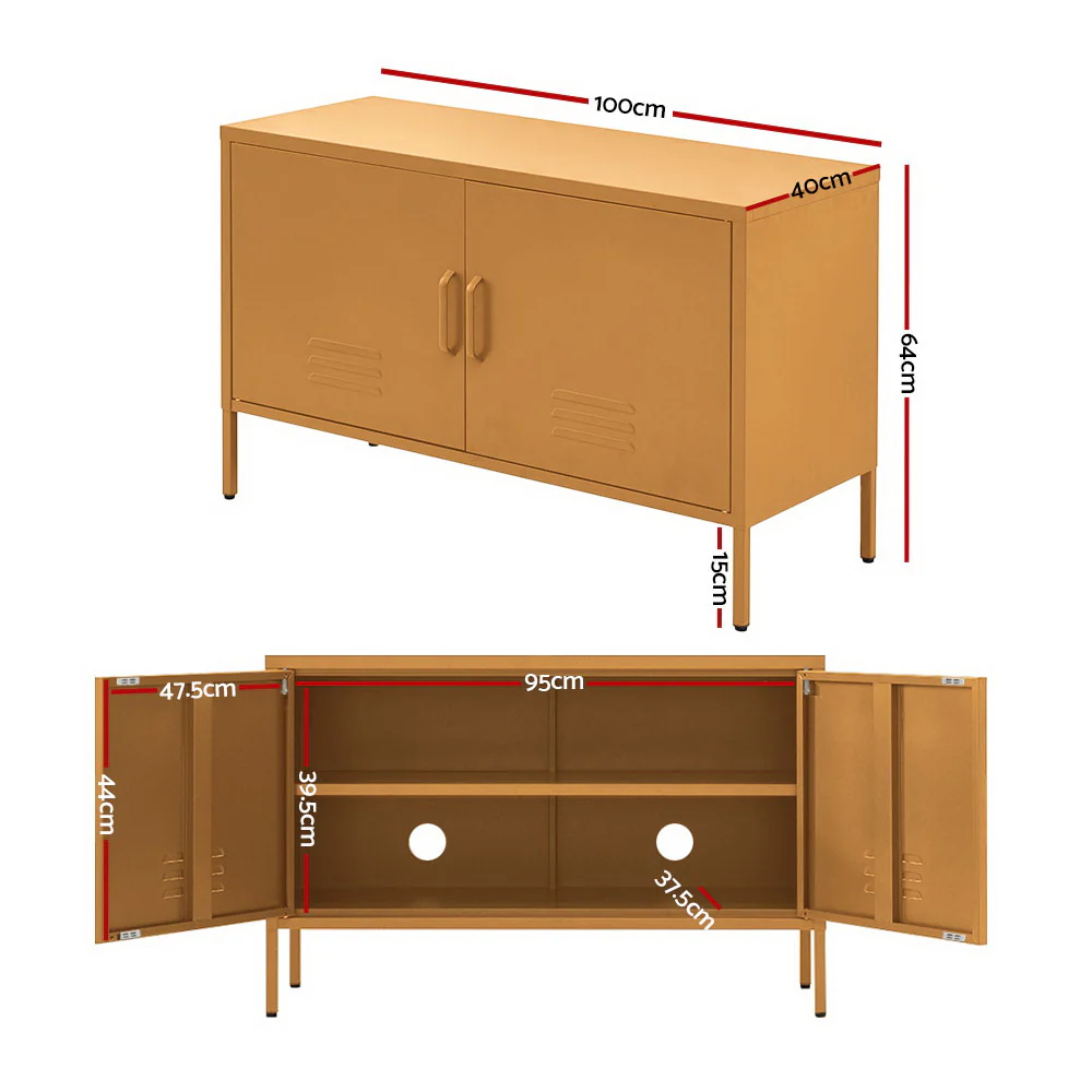 Buffet Sideboard Metal Cabinet - BASE Yellow - Image 4