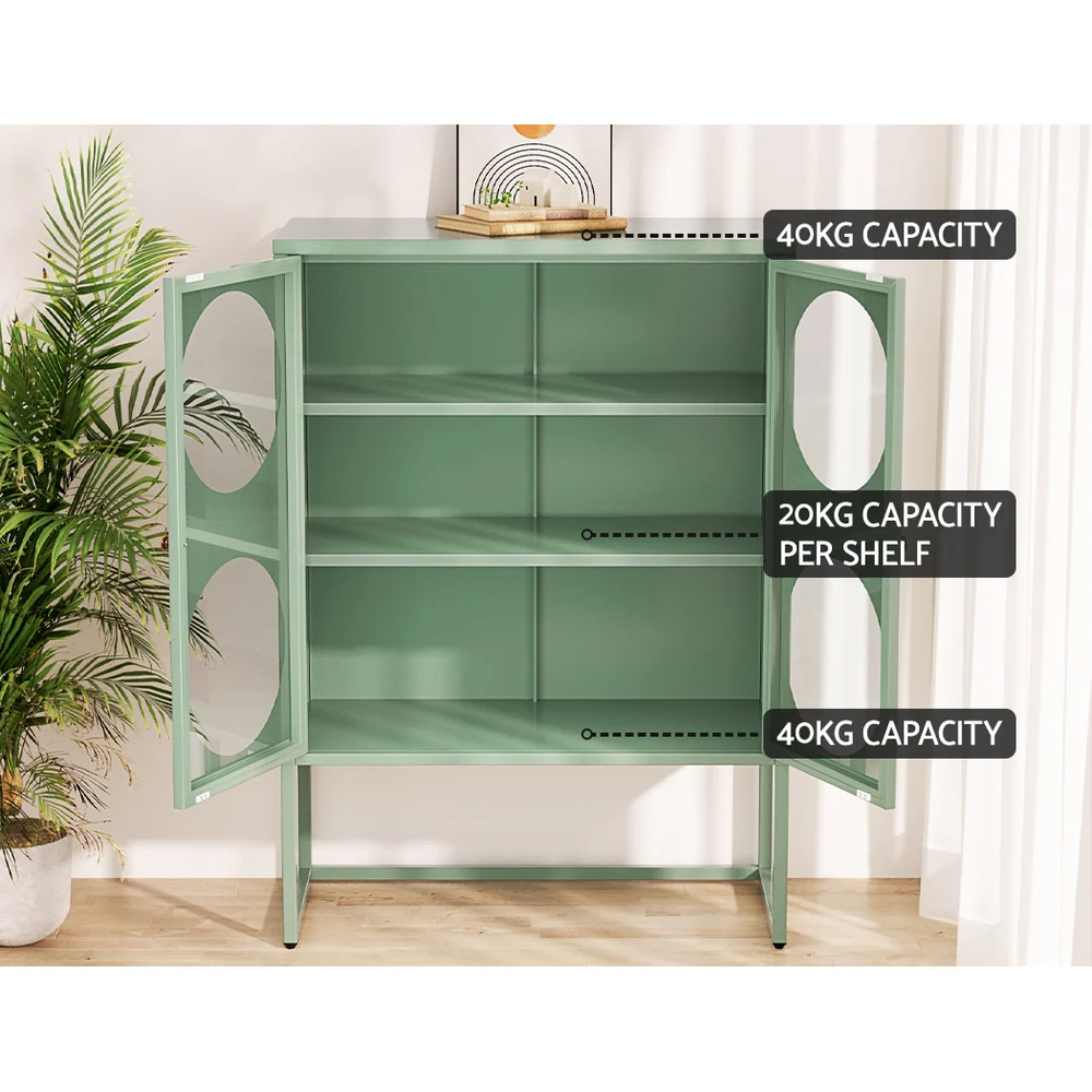 Buffet Sideboard Metal Cabinet - ELLA Green - Image 7