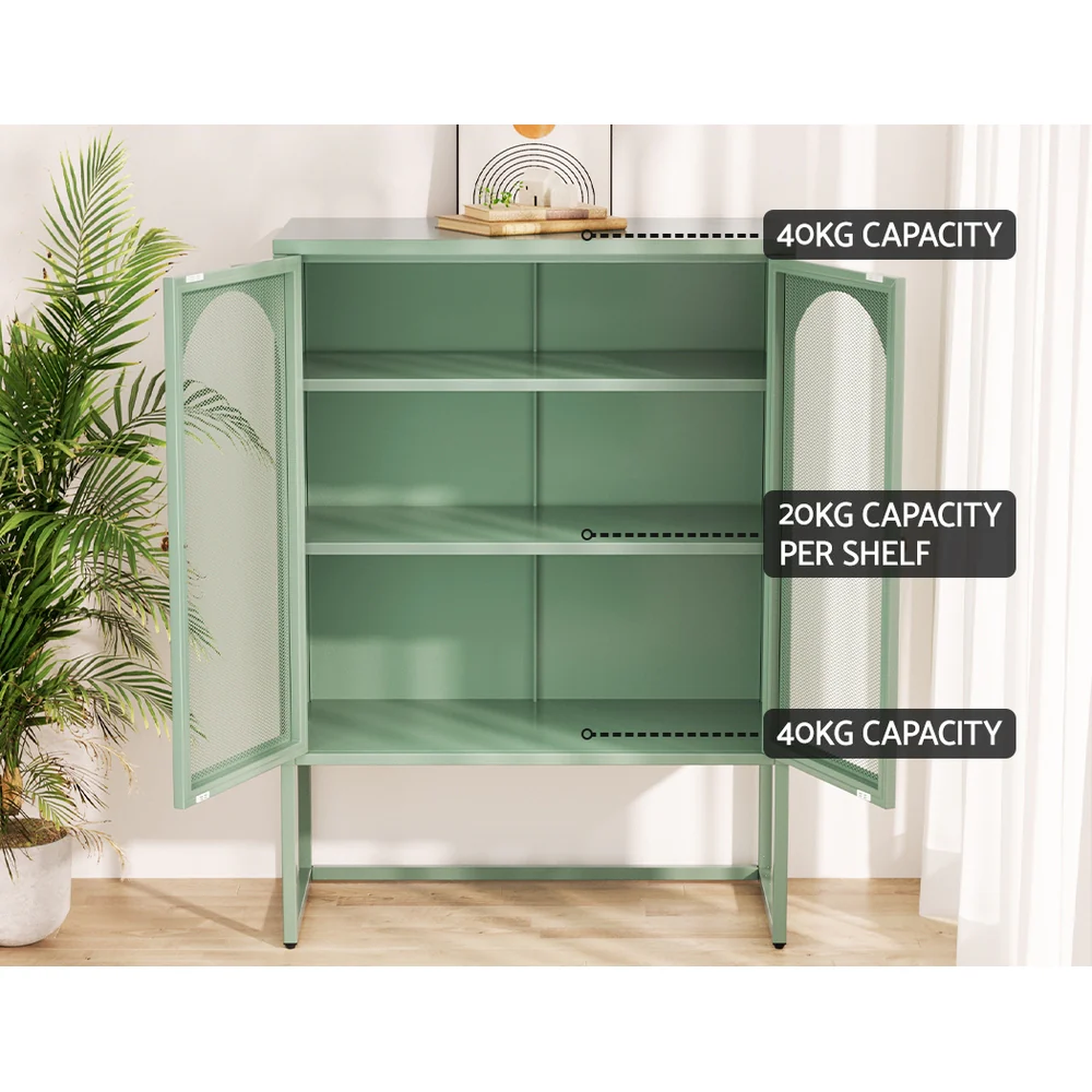 Buffet Sideboard Metal Cabinet - ELMA Green - Image 7