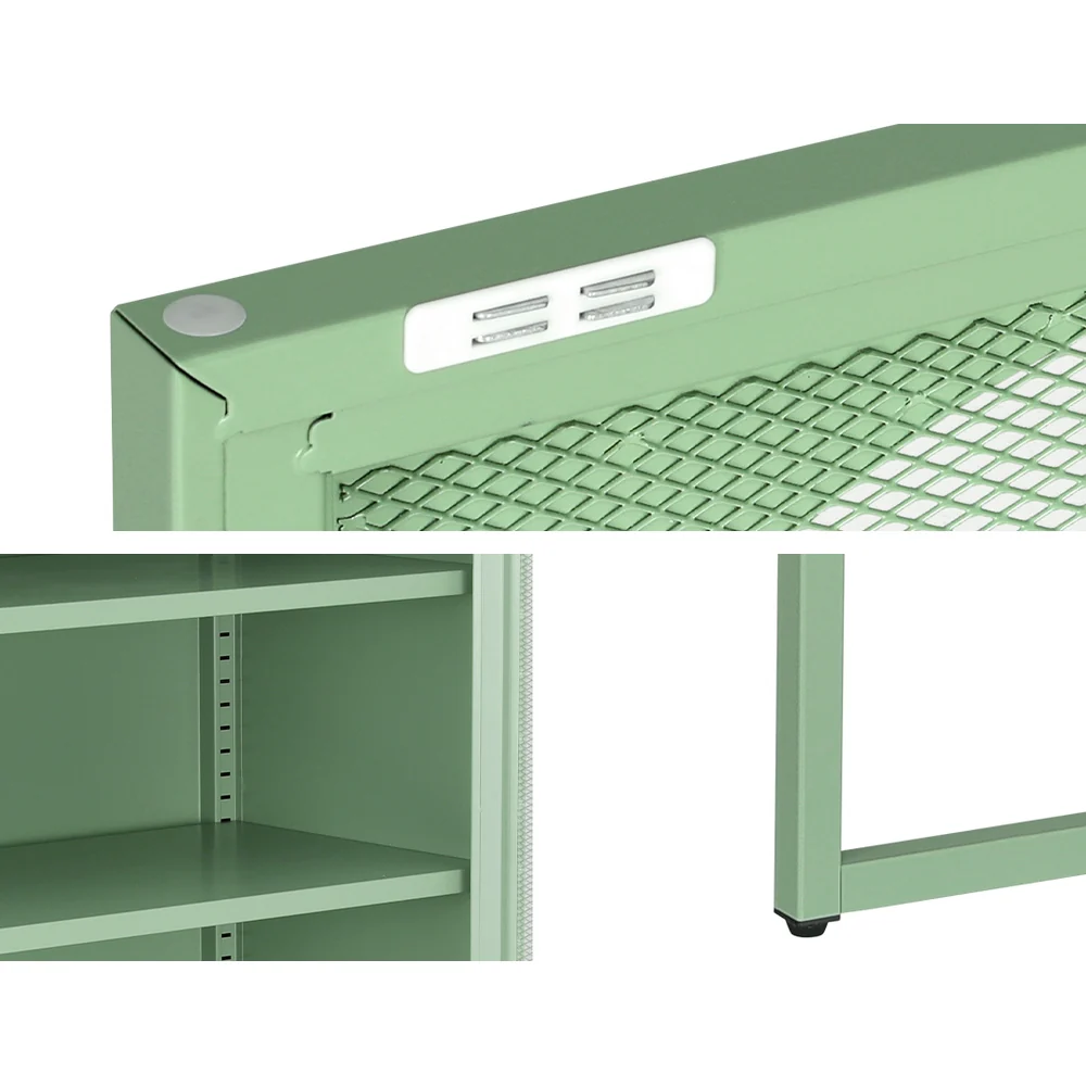 Buffet Sideboard Metal Cabinet - ELMA Green - Image 8