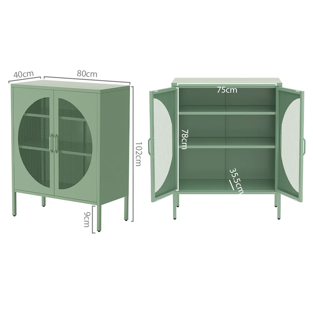 Buffet Sideboard Metal Cabinet - ELSA Green - Image 4