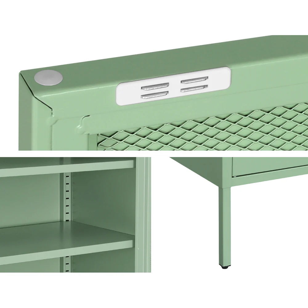 Buffet Sideboard Metal Cabinet - ELSA Green - Image 8