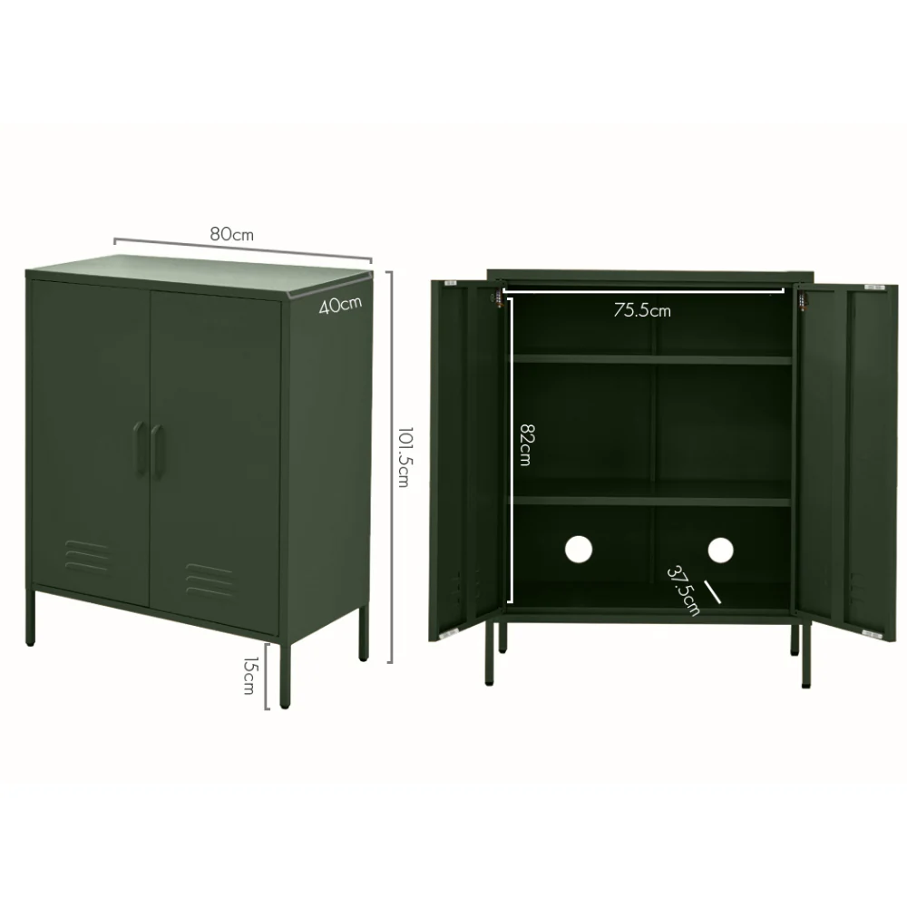 Buffet Sideboard Metal Cabinet - SWEETHEART Green - Image 4