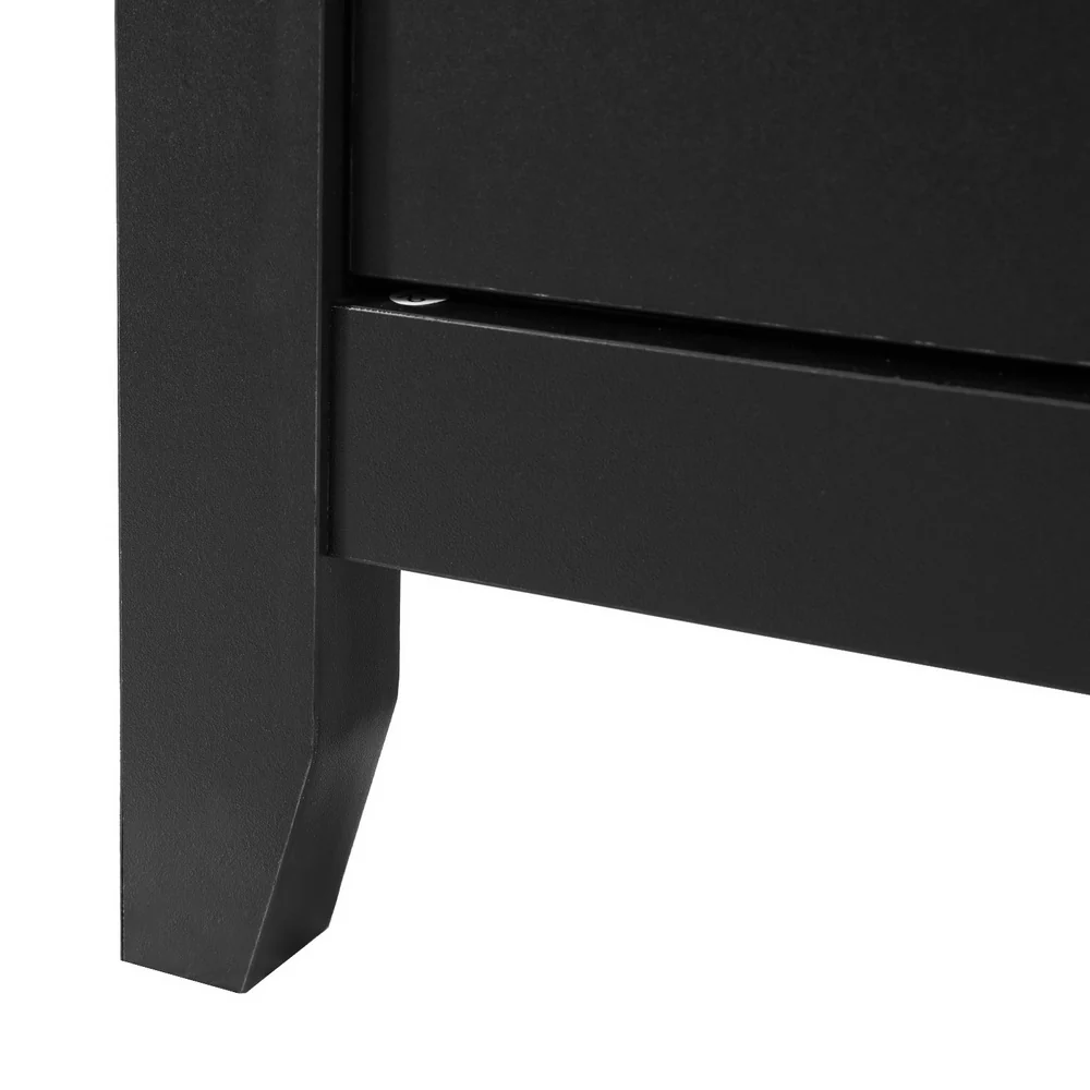Buffet Sideboard Shelves Double Doors - Black - Image 5