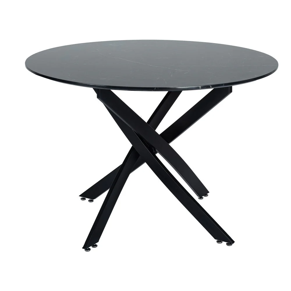 Camille Dining Set With 4 Blue Velvet Chairs - Image 11