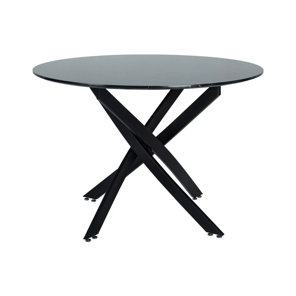 Camille Dining Set With 4 Blue Velvet Chairs - Image 8