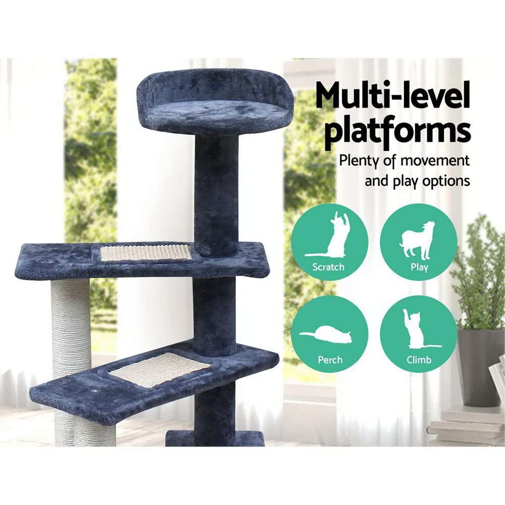 Cat Tree 100cm Scratching Post Scratcher Tower Wood Condo House Trees Bed - Image 3