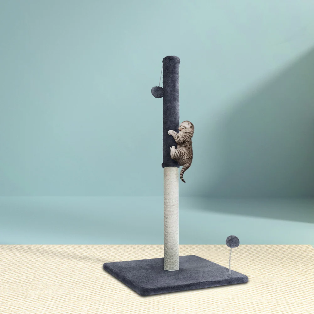 Cat Tree 105cm Scratching Post Scratcher Tower Condo House Hanging toys Grey