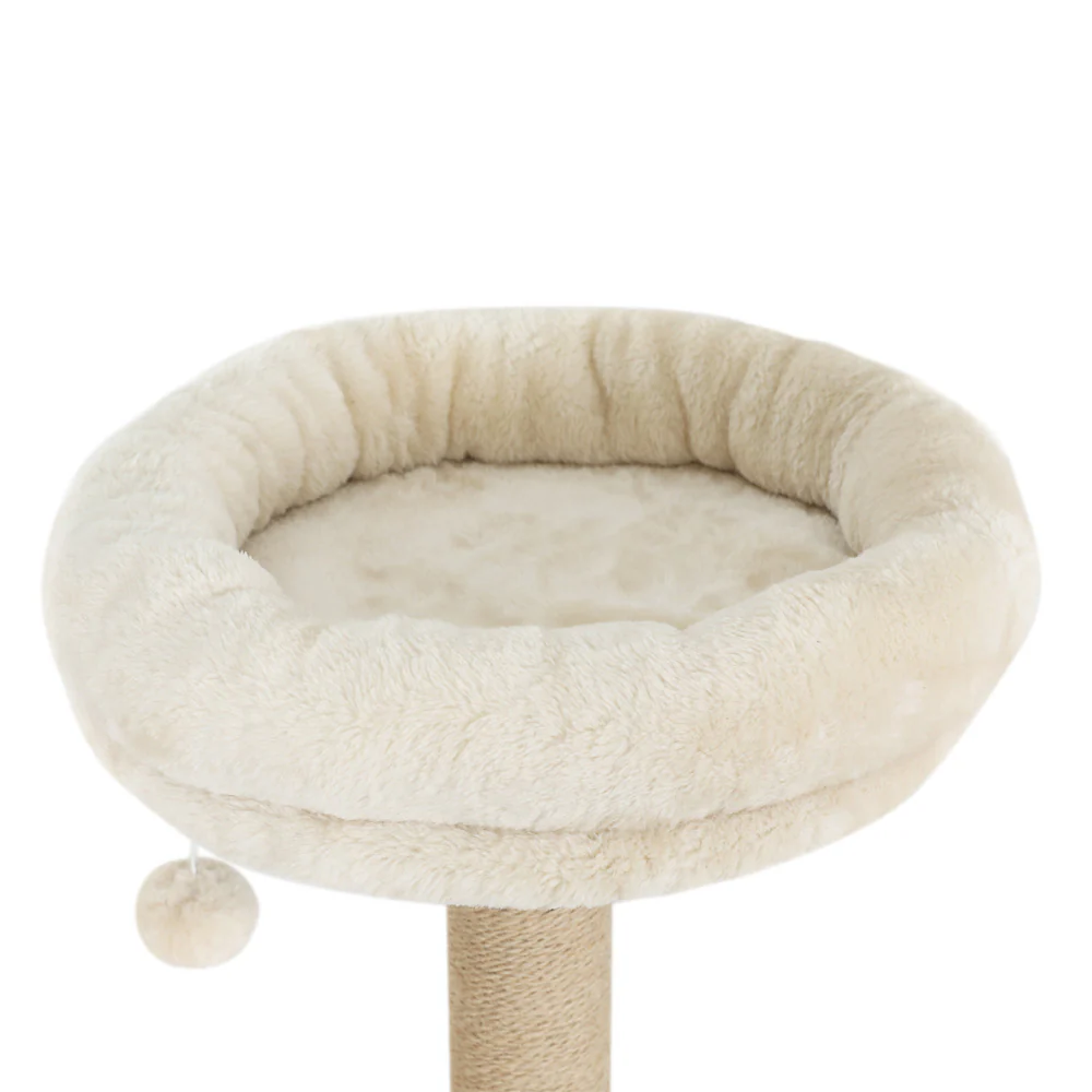 Cat Tree 141cm Tower Scratching Post Scratcher Wood Bed Condo Toys House Ladder - Image 4