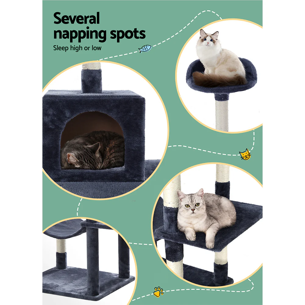 Cat Tree 151cm Tower Scratching Post Scratcher Wood Condo House Bed Trees - Image 5