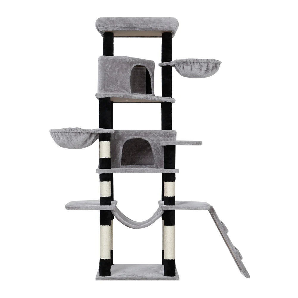 Cat Tree 161cm Tower Scratching Post Scratcher Wood Condo House Play Bed - Image 7