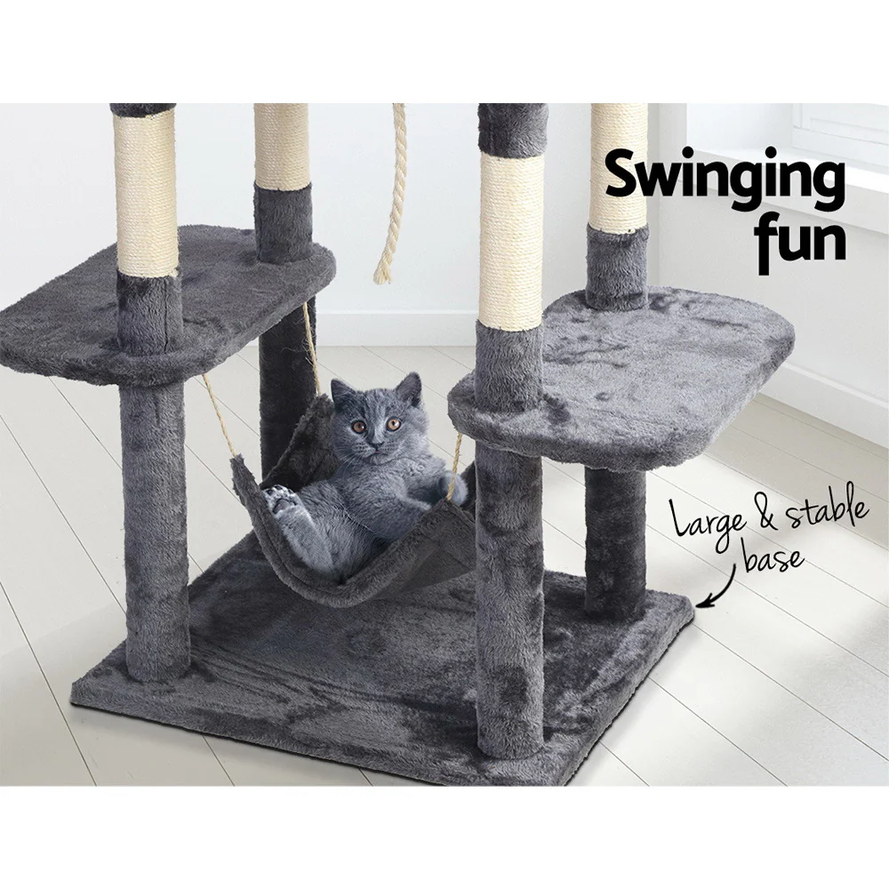Cat Tree 171cm Tower Scratching Post Scratcher Wooden Condo House Bed Toys - Image 6