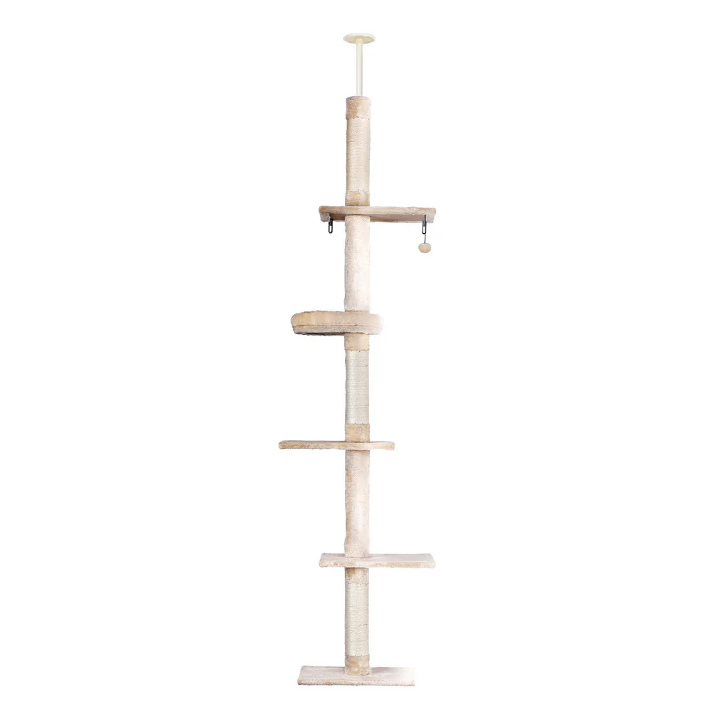 Cat Tree 290cm Tower Scratching Cats Post Scratcher Floor to Ceiling Bed - Image 7