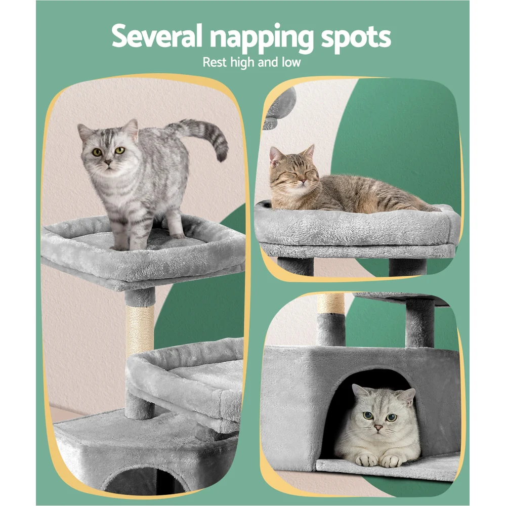 Cat Tree 69cm Scratching Post Tower Scratcher Wood Condo House Bed Trees - Image 6