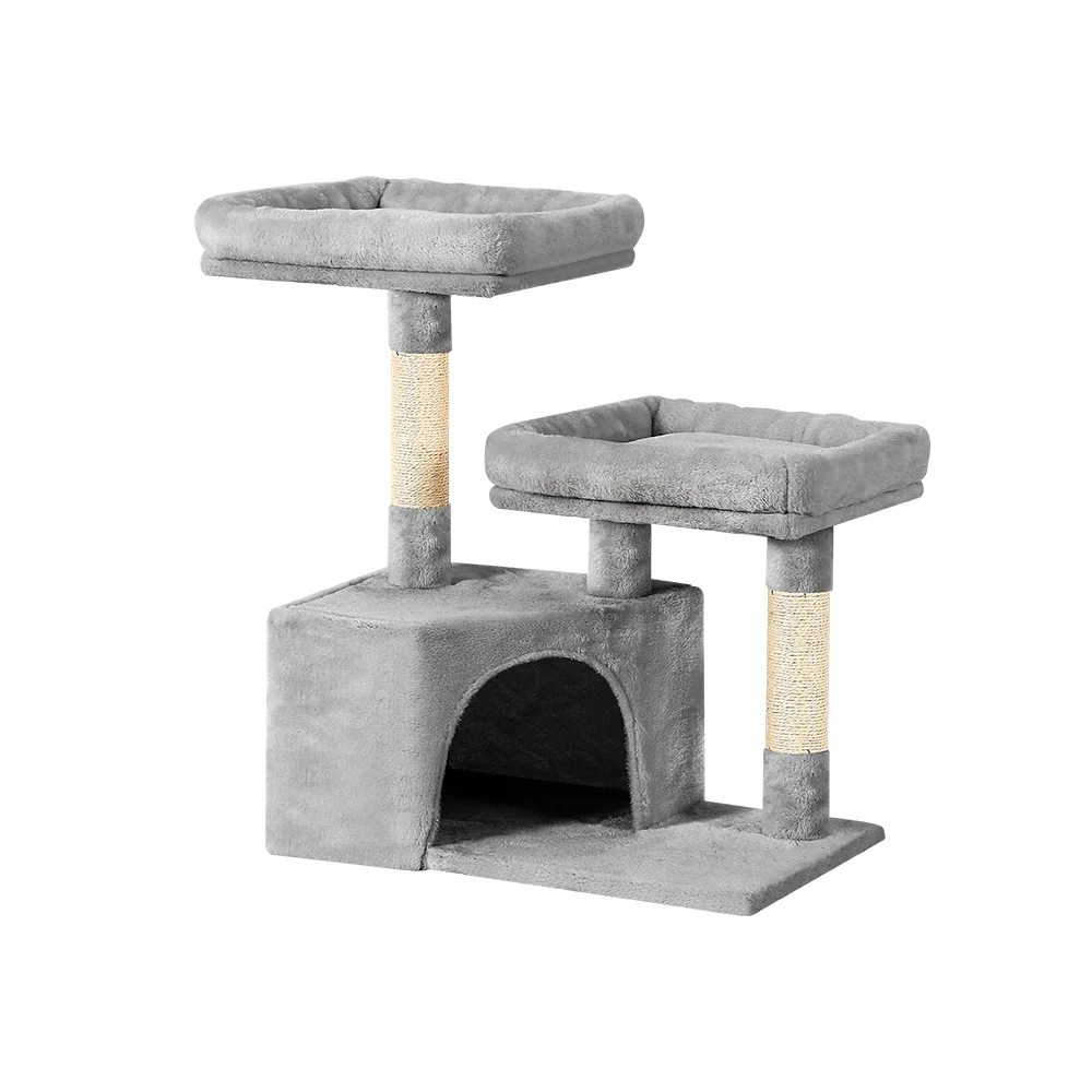 Cat Tree 69cm Scratching Post Tower Scratcher Wood Condo House Bed Trees - Image 7