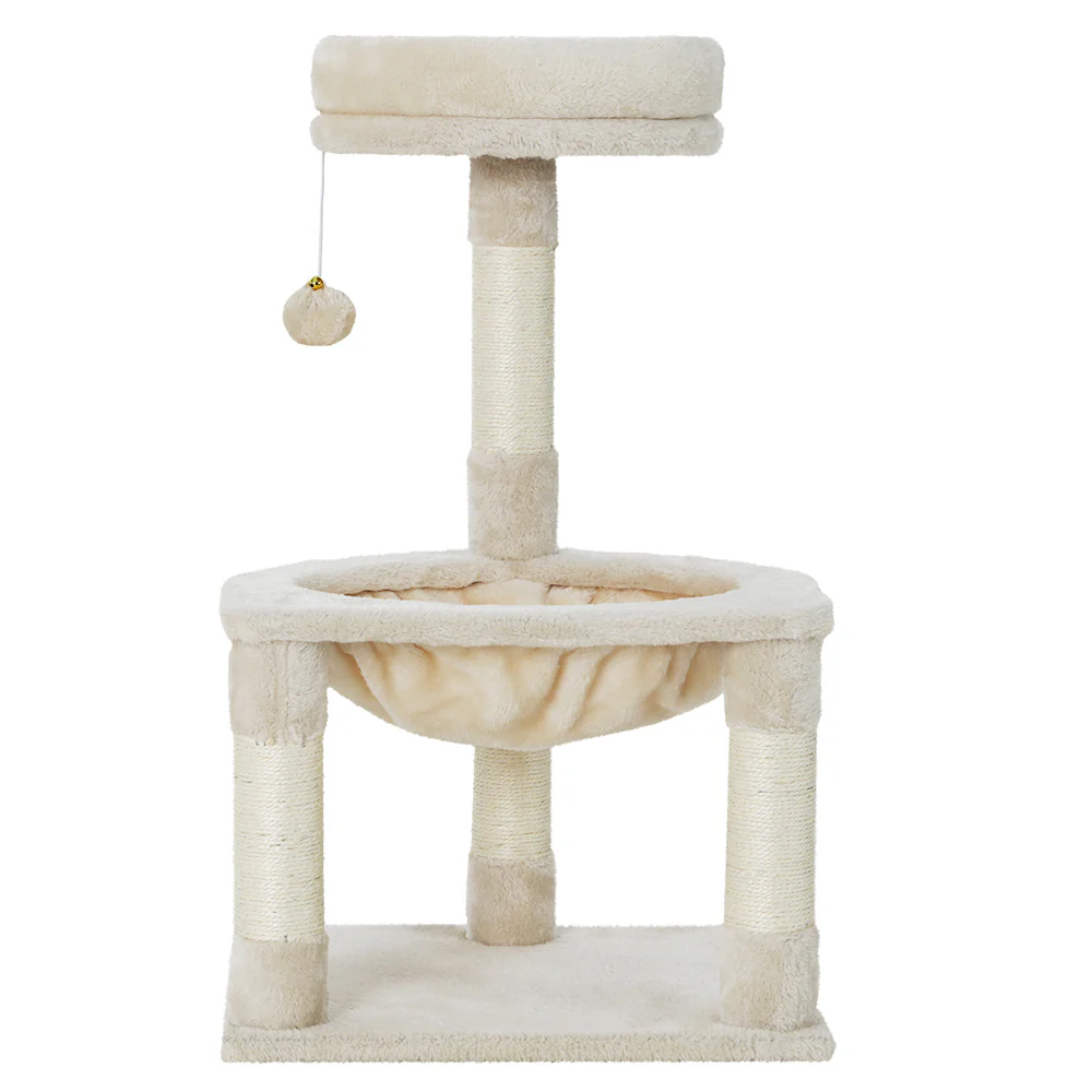 Cat Tree 69cm Scratching Post Tower Scratcher Wood Condo Toys House Bed - Image 7
