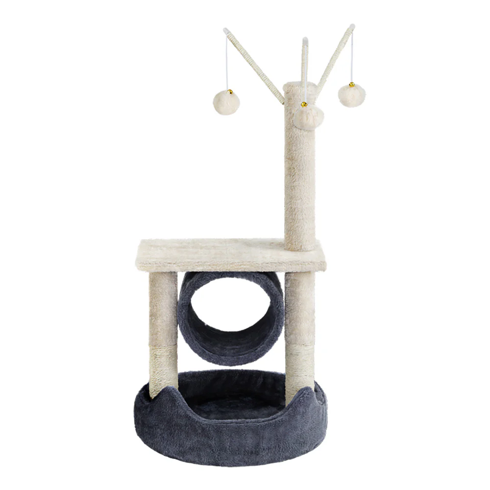 Cat Tree 76cm Scratching Post Tower Scratcher Condo House Hanging toys - Image 3