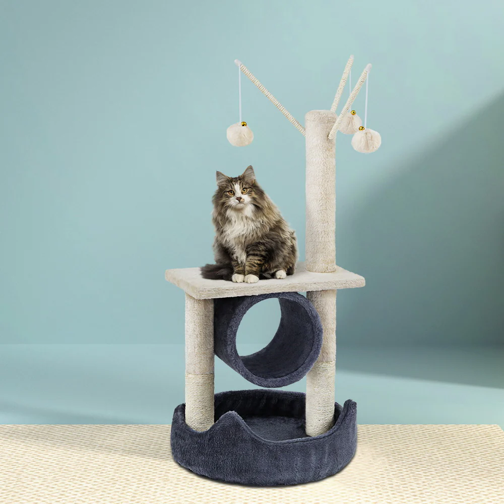 Cat Tree 76cm Scratching Post Tower Scratcher Condo House Hanging toys - Image 8